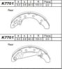 ASIMCO K7701 Brake Shoe Set